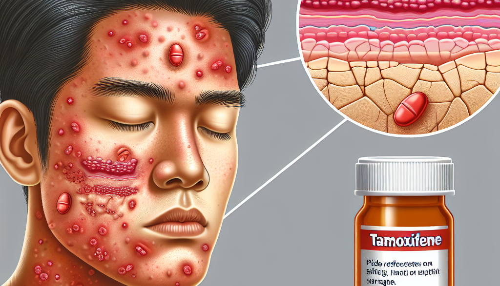 Acne and skin issues caused by tamoxifene