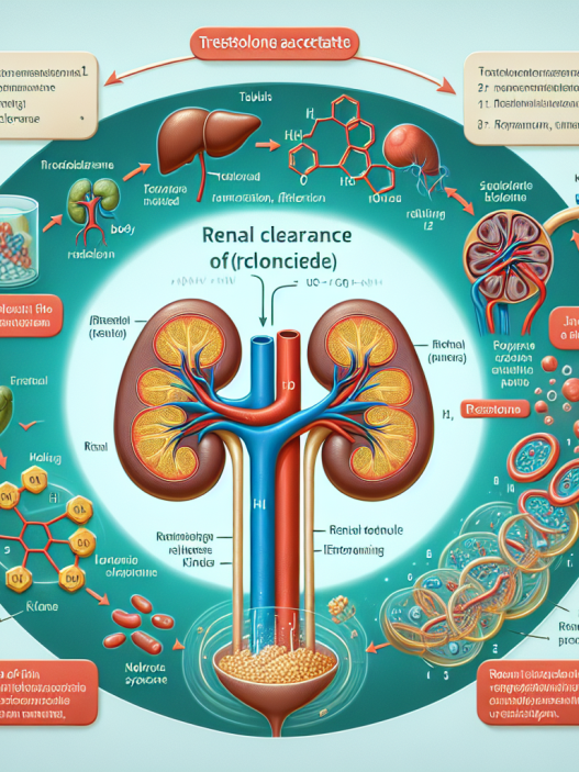 Renal clearance of trestolone acetato